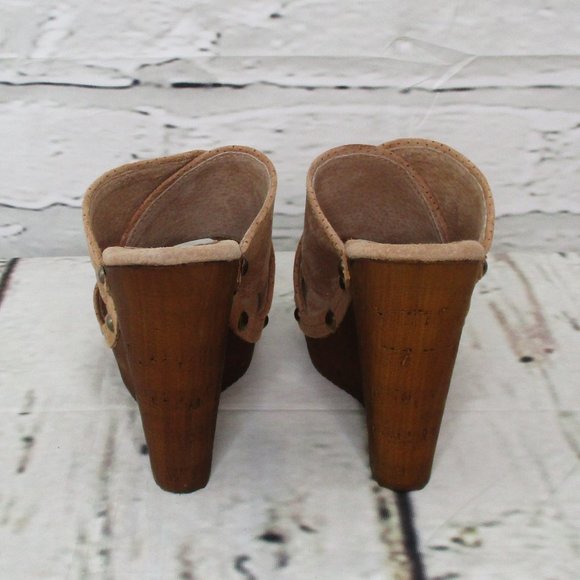 Sbicca Declan Suede Slide Platform Wedge Sandals - Picture 4 of 8